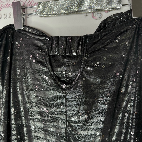 Dress sparkly sequins black grey silver sparkle glitter sexy mini dress tube y2k - Picture 5 of 10